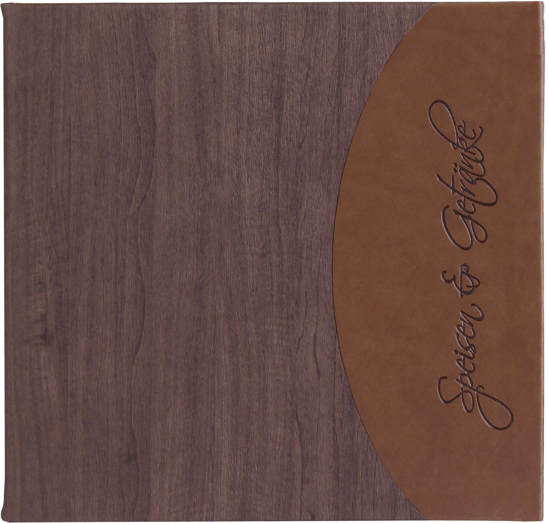 Speisekarte "Felia" quadratisch dunkelbraun + braun